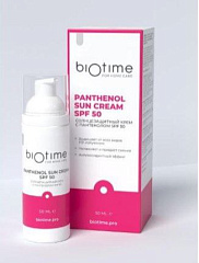 Крем солнцезащитный с пантенолом SPF 50, для лица, 50 мл, BioTime for home care