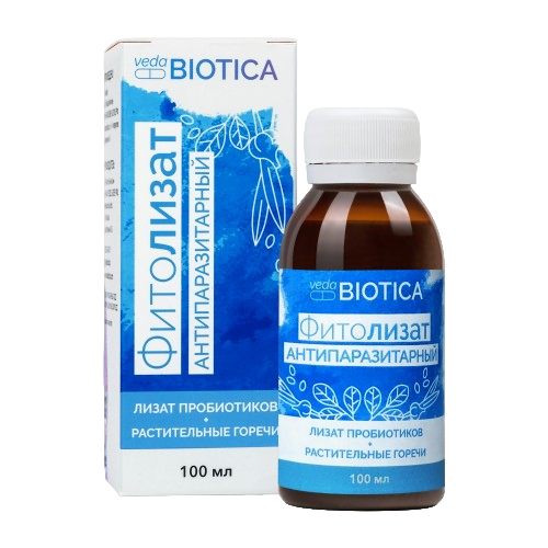 Концентрат Фитолизат Антипаразитарный пищевой 100 мл, ВедаБиотика