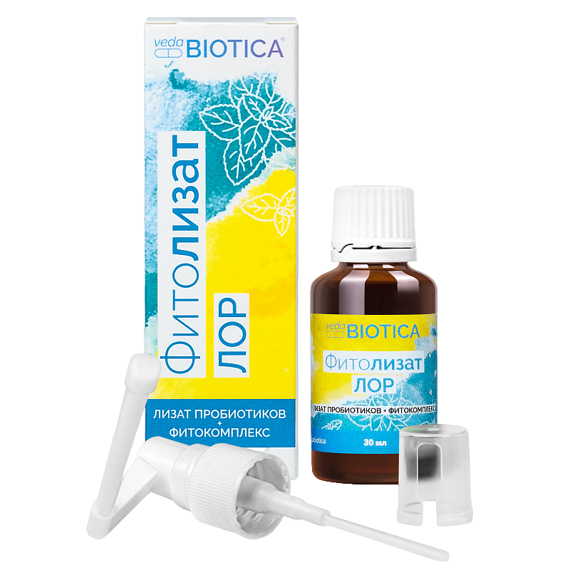 Спрей для полости рта Фитолизат Лор 30 мл, ВедаБиотика