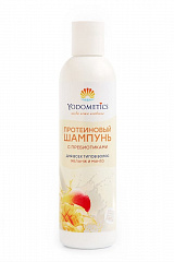 Протеиновый шампунь с пребиотиками «Манго и меланж» для всех типов волос, 300 мл, Йодометика
