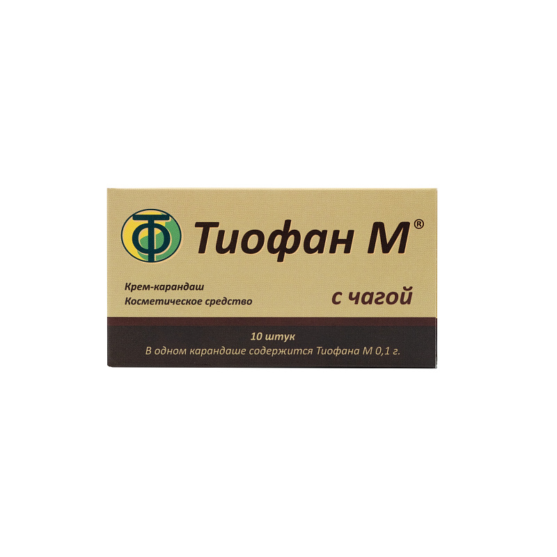 Крем-карандаш Тиофан М с чагой, 10 штук, НИА