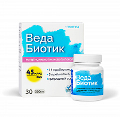 БАД Мультисинбиотик ВедаБиотика, 30 капсул, VedaBiotica
