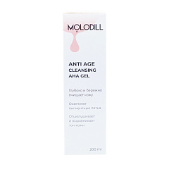 Гель MOLODILL "Anti Age" с комплексом АНА-кислот для умывания, для лица, 200 мл, БиоСНК