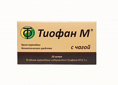 Крем-карандаш Тиофан М с чагой (свечи), 10 штук, Институт антиоксидантов